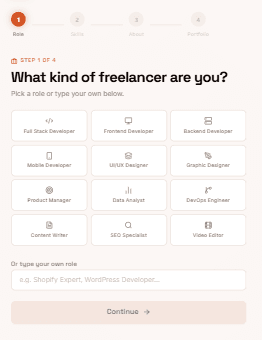 Propreso onboarding step